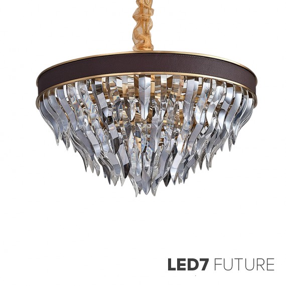 Ritz - Crystal Leather Chandelier